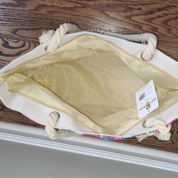 Large canvas tropical print tote bag NWT - Picture 2 of 8